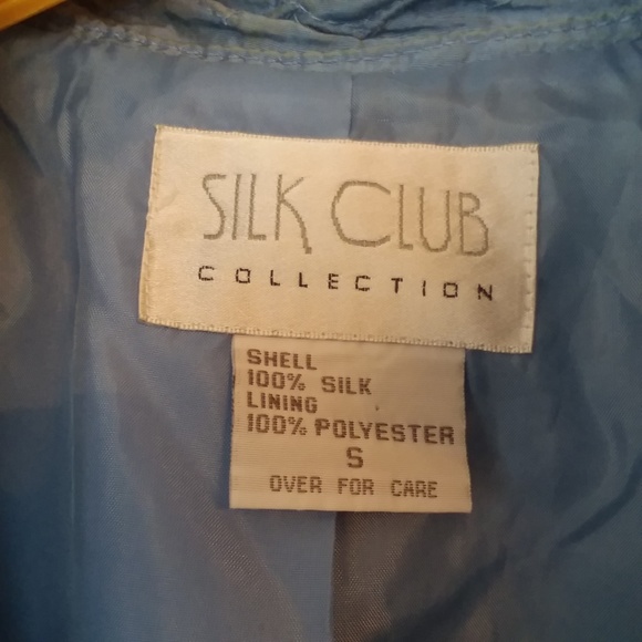 Blue Silk Blazer by Silk Club Collection - Picture 4 of 7